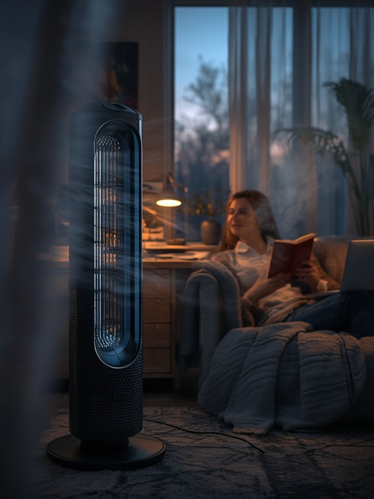 Best Tower Fan for Bedroom and Living Room Cooling (2026) 2 tower fan in action