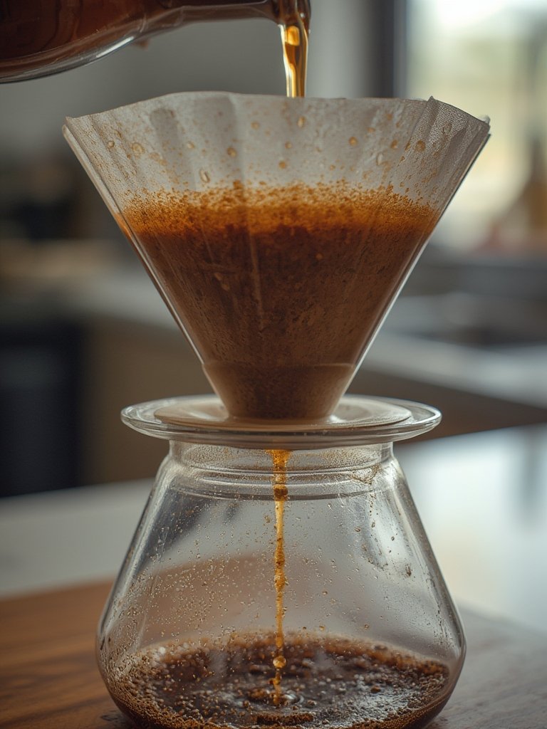 chemex filters in action