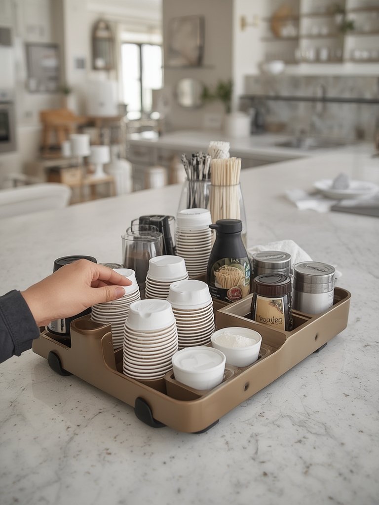 condiment organizer in action