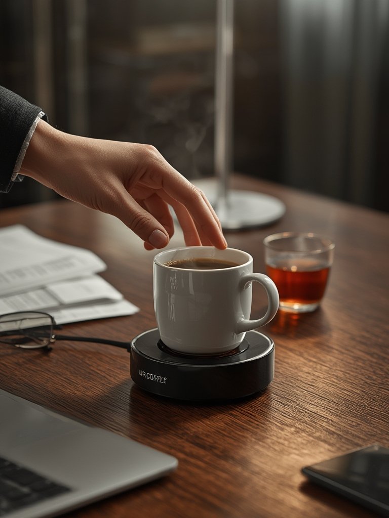 Best Mug Warmer for Office Desk and Hot Drinks (2026) 2 mug warmer in action