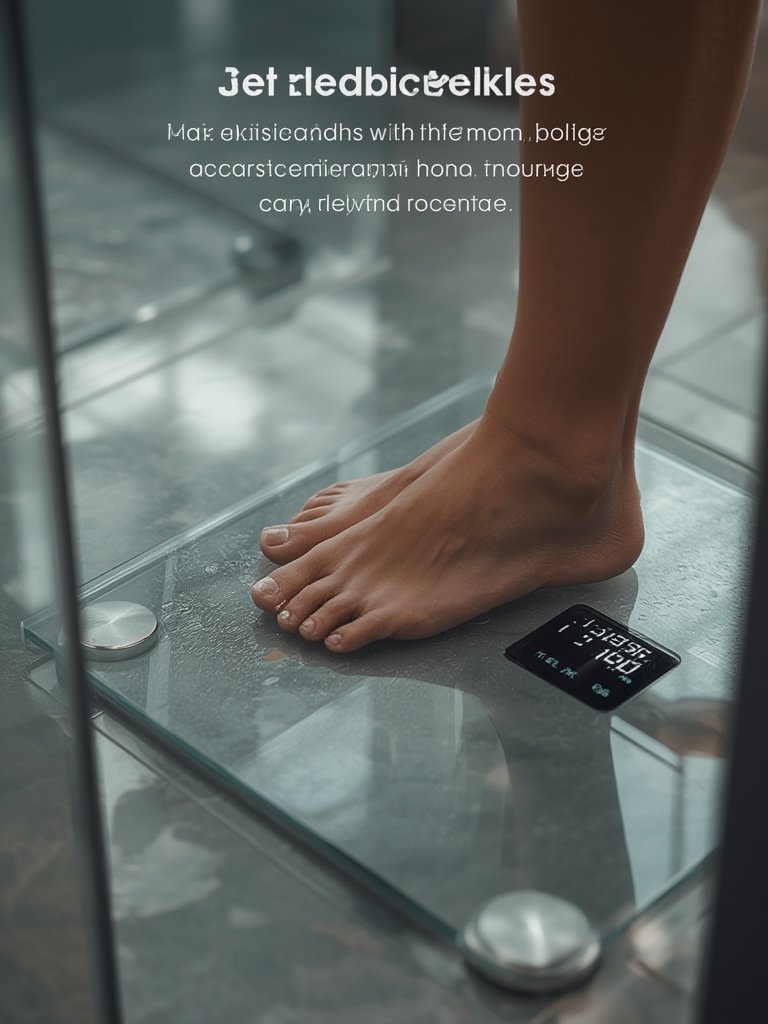 bathroom scale in action