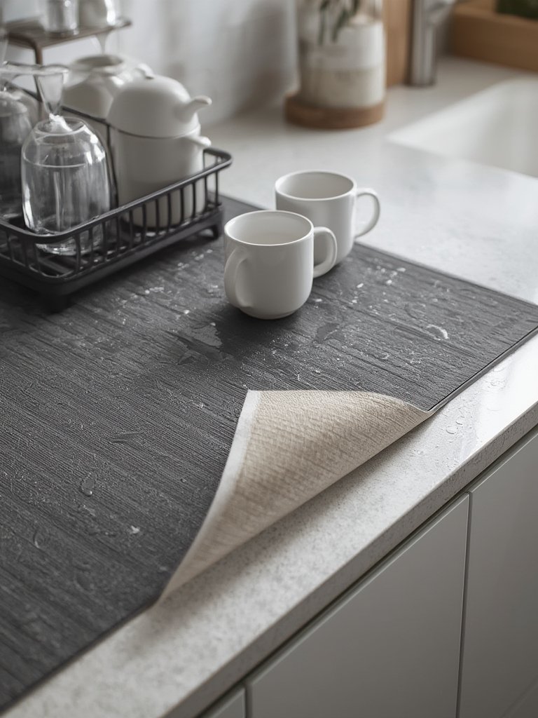 Best Coffee Mat for Kitchen Counter and Drip Protection (2026) 2 coffee mat in action