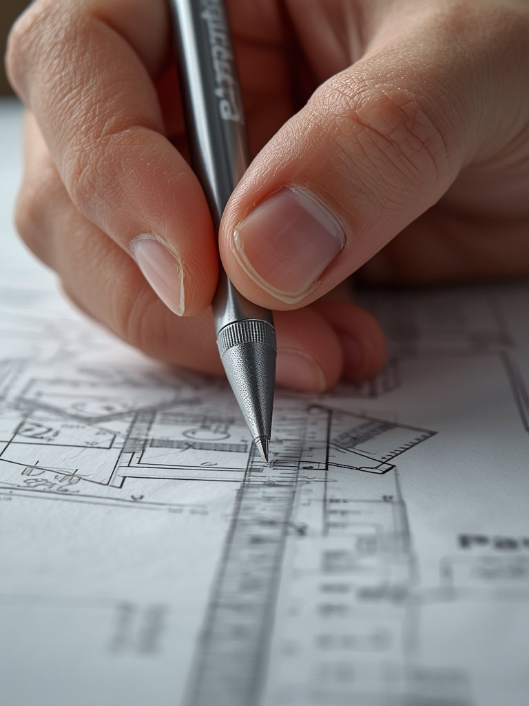 mechanical pencil in action