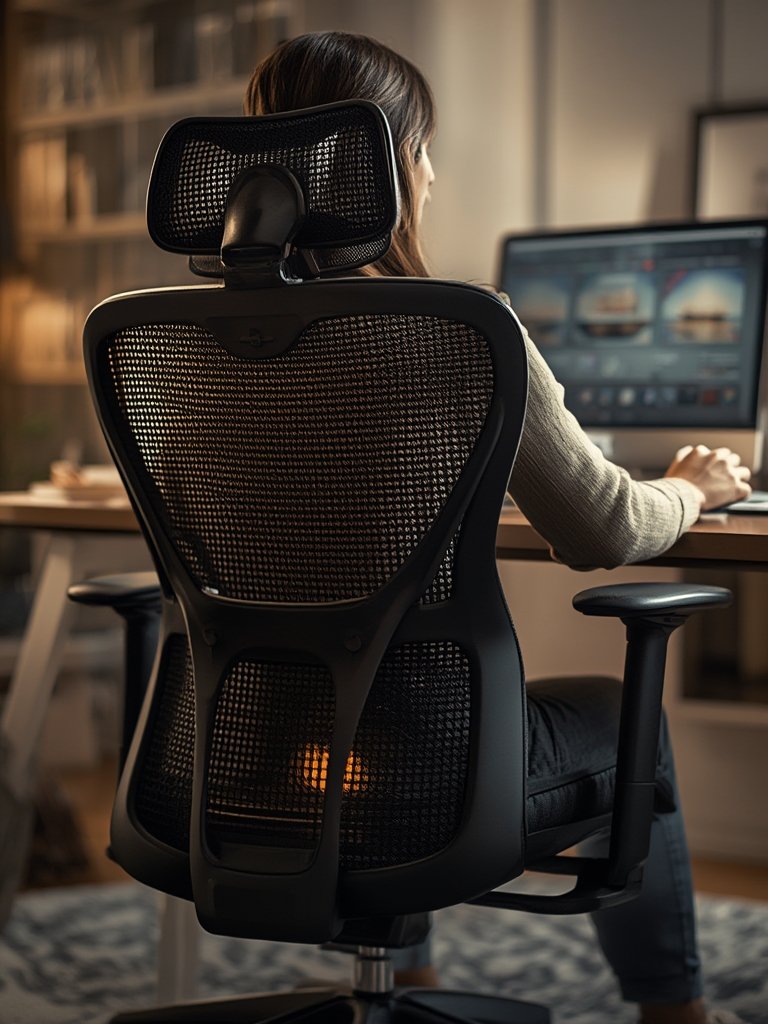 ergonomic chair in action
