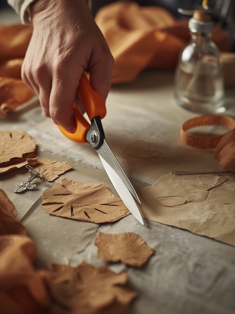 fiskars scissors in action