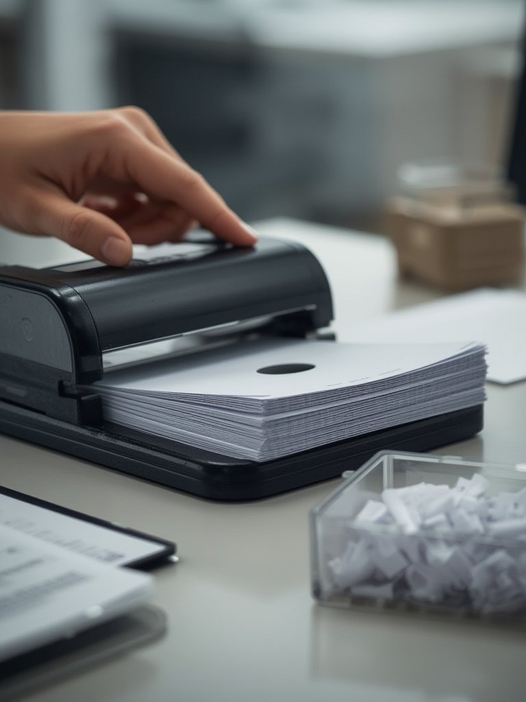 Best Hole Puncher for Easy Grip and Low Force Use (2026) 2 hole puncher in action