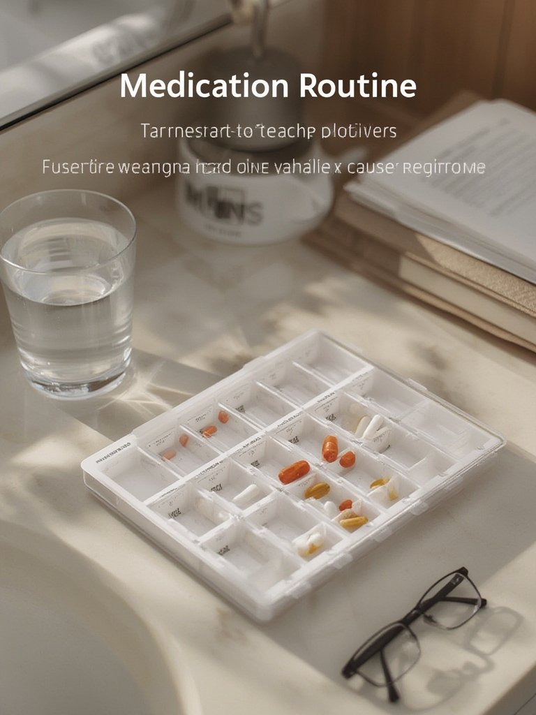pill organizer in action