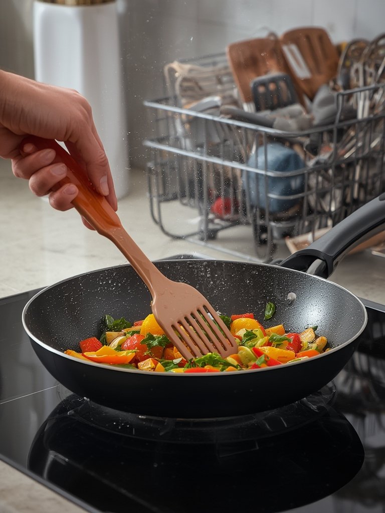 Best Silicone Spatula for Easy Cooking and Heat Resistance (2026) 2 silicone spatula in action