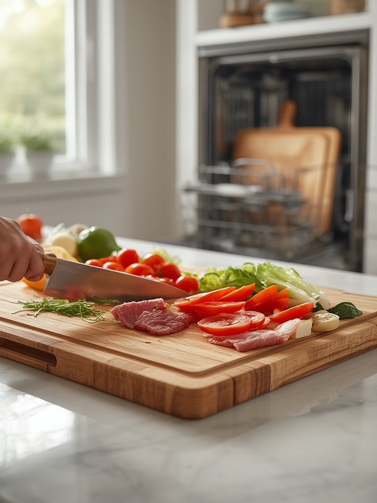 Best Cutting Board for Easy Grip and Kitchen Safety (2026) 2 cutting boards in action