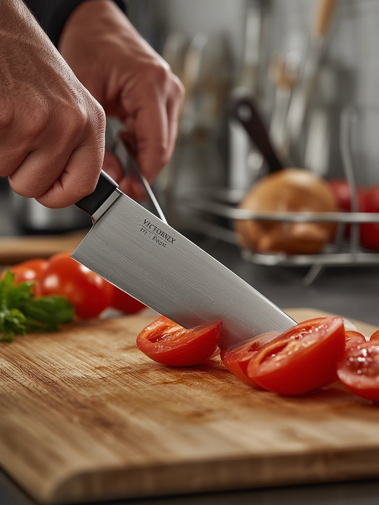 Best Chef Knife for Easy Cutting and Kitchen Comfort (2026) 2 chef knife in action