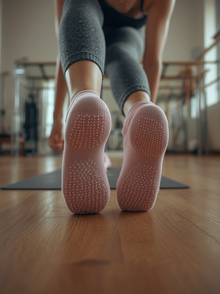 pilates socks in action