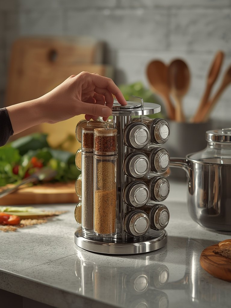 Best Spice Rack for Easy Access and Kitchen Organization (2026) 2 spice rack in action