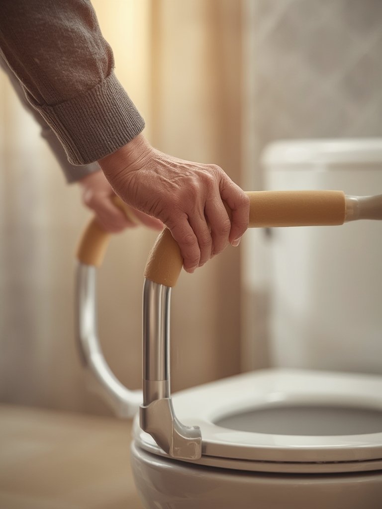 Best Toilet Safety Rails for Seniors and Easy Bathroom Support (2026) 2 toilet rails in action