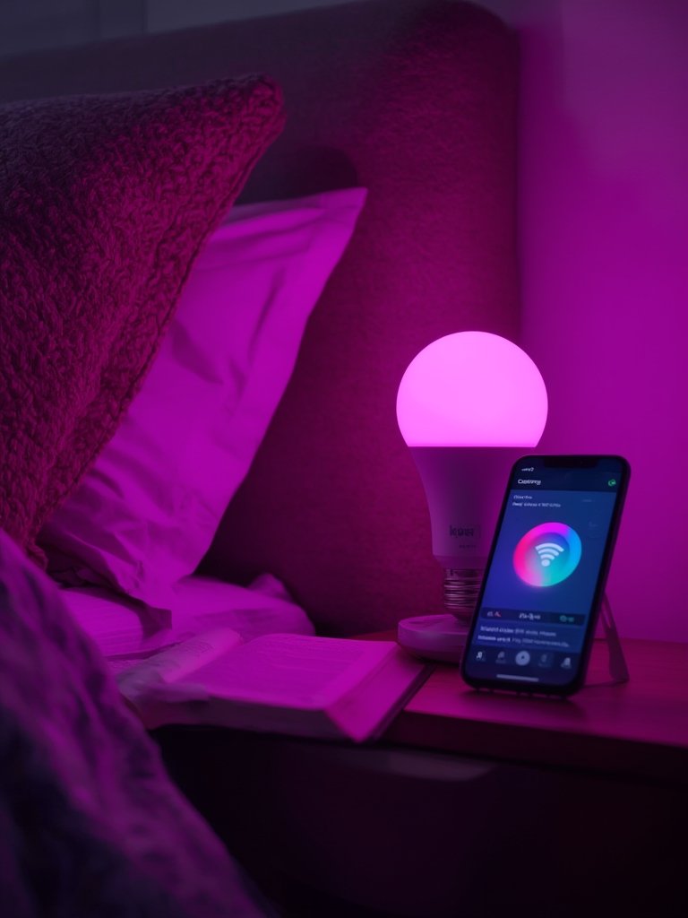 smart bulb in action