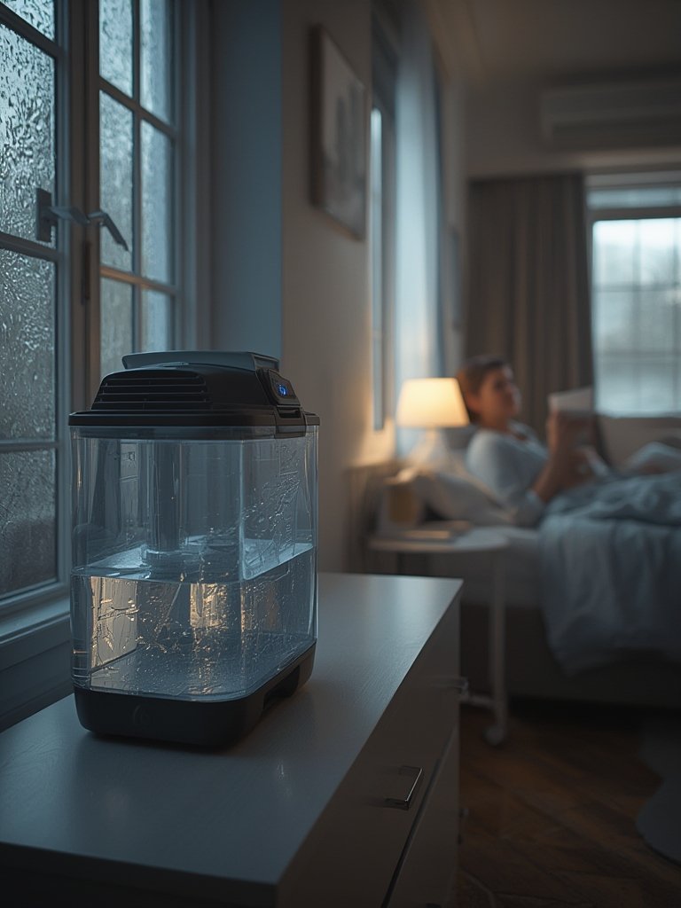 small dehumidifier in action
