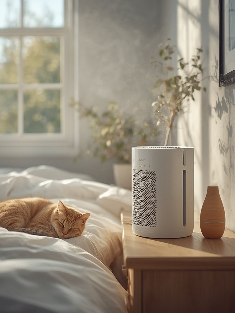Best Air Purifier for Allergies and Clean Indoor Air (2026) 2 air purifier in action