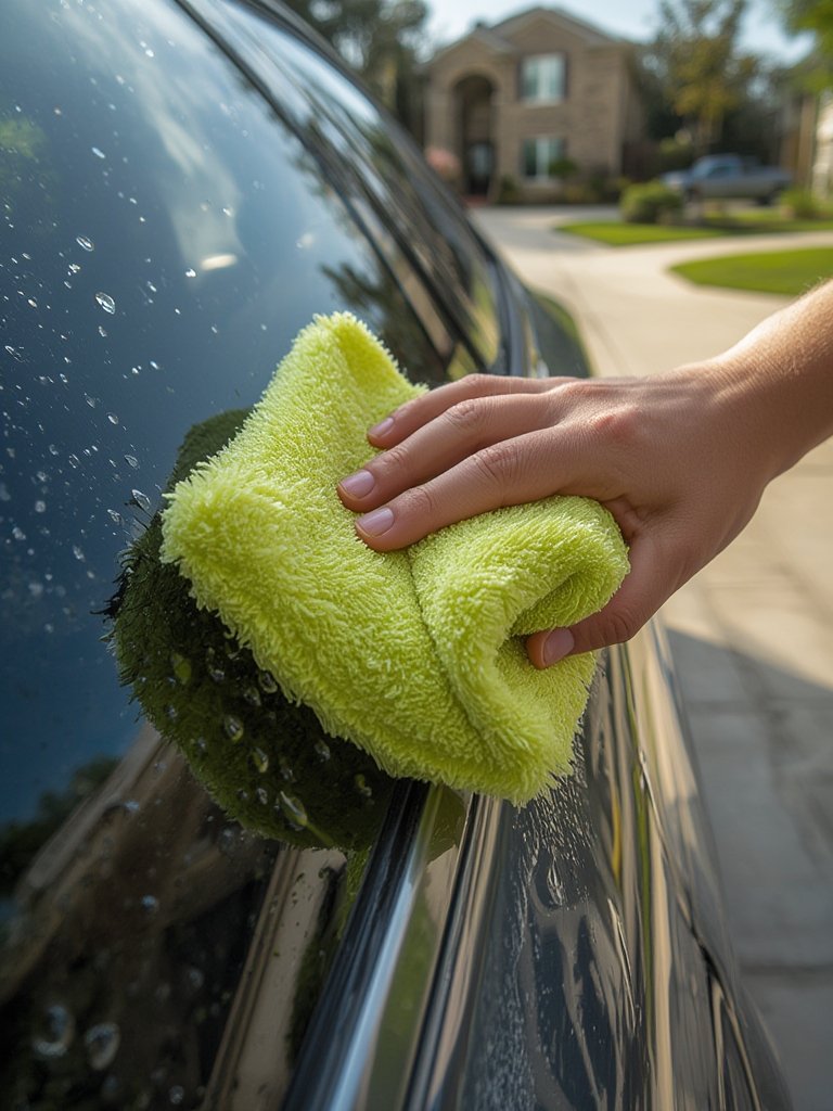 microfiber towels in action
