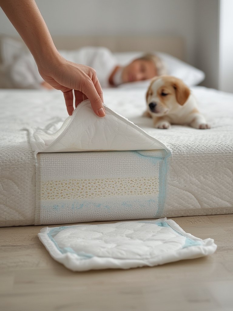 incontinence underpads in action