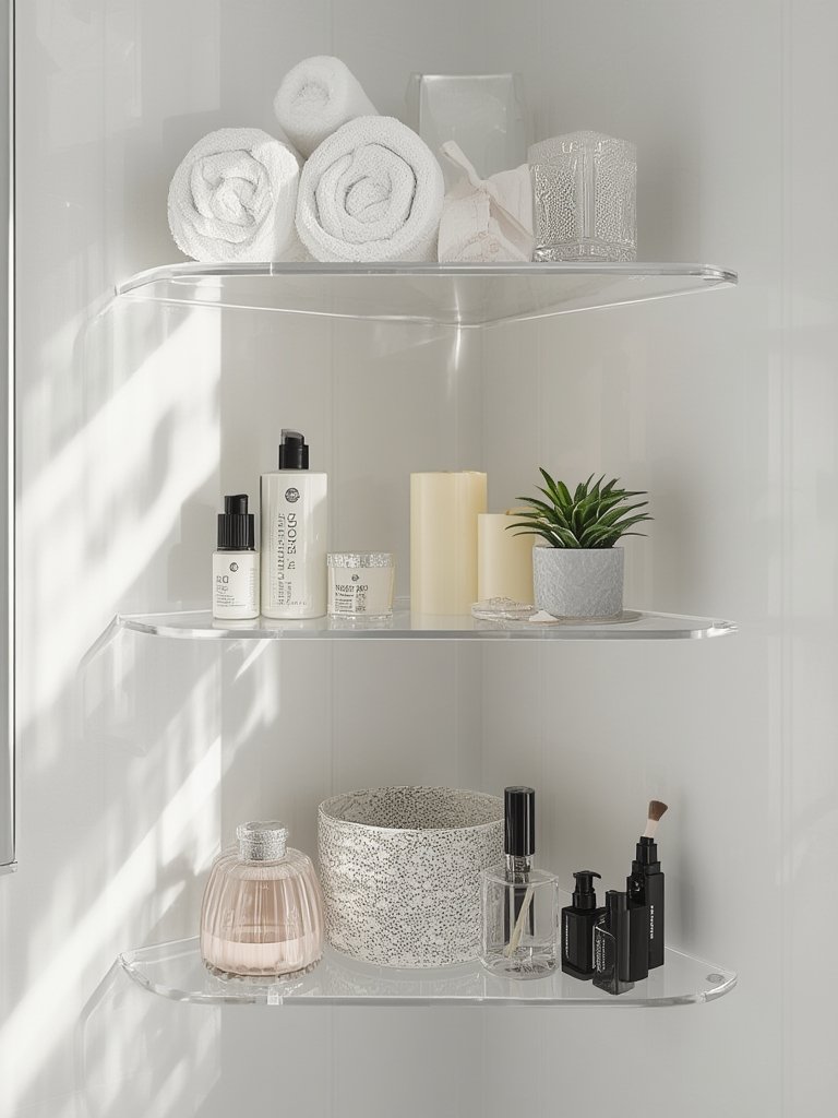 Best Acrylic Shelves for Bathroom Storage and Organization (2026) 2 acrylic shelves in action