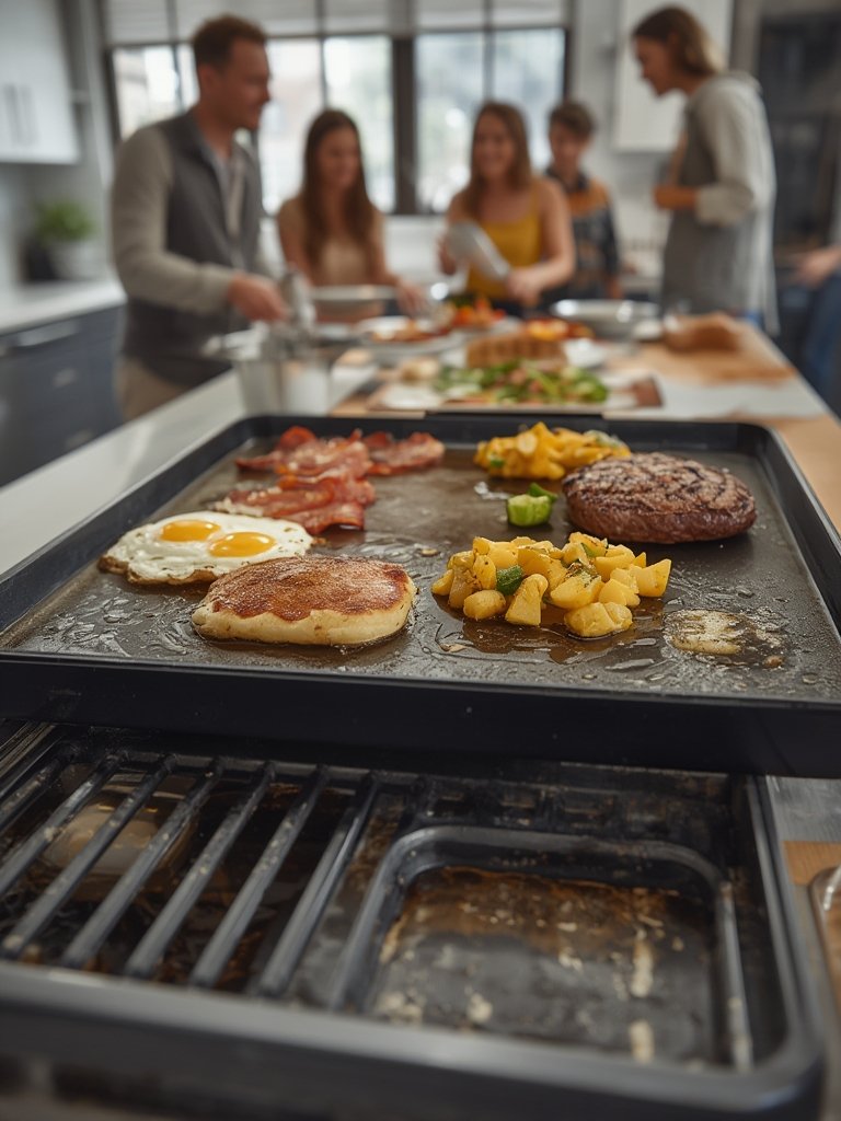 Best Electric Griddle for Easy Cooking and Family Breakfast (2026) 2 electric griddle in action