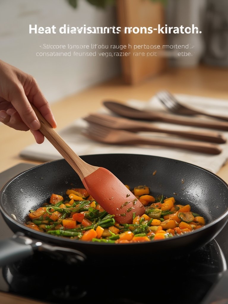Best Silicone Utensils for Non-Stick Cooking and Easy Kitchen Use (2026) 2 Silicone utensils in action