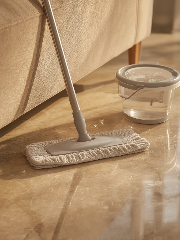 spin mop in action
