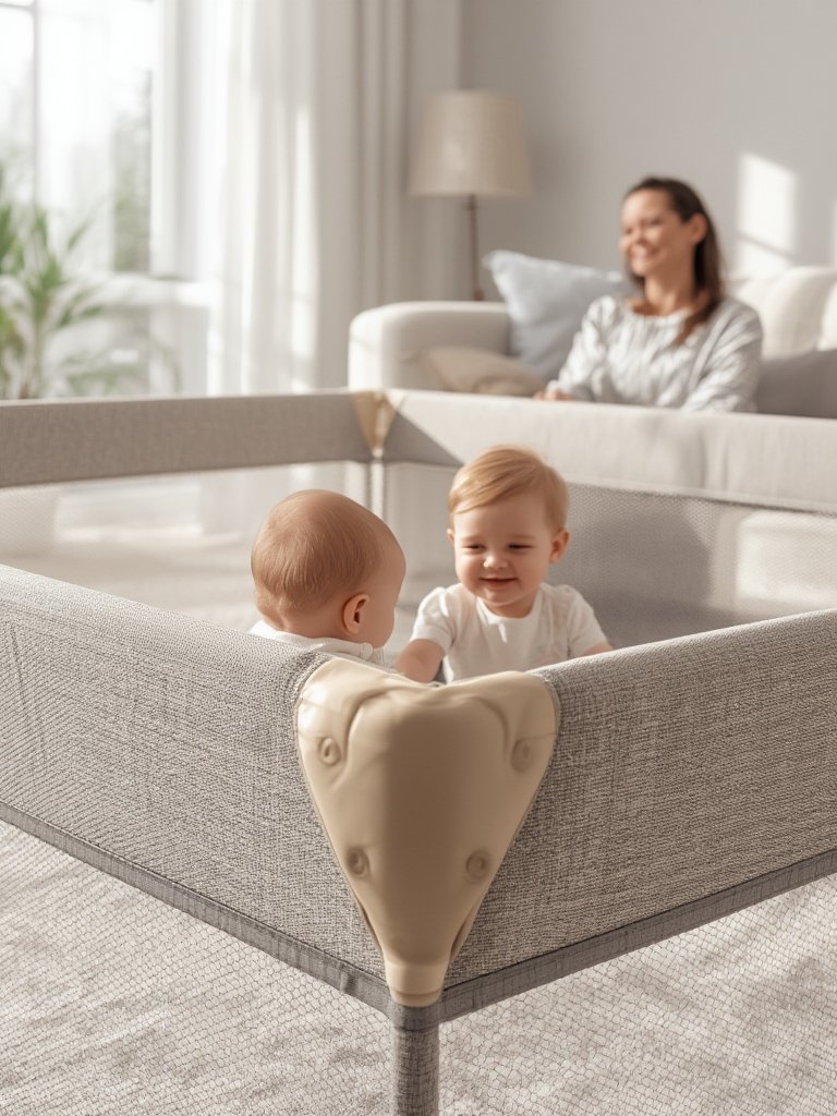 baby playpen in action