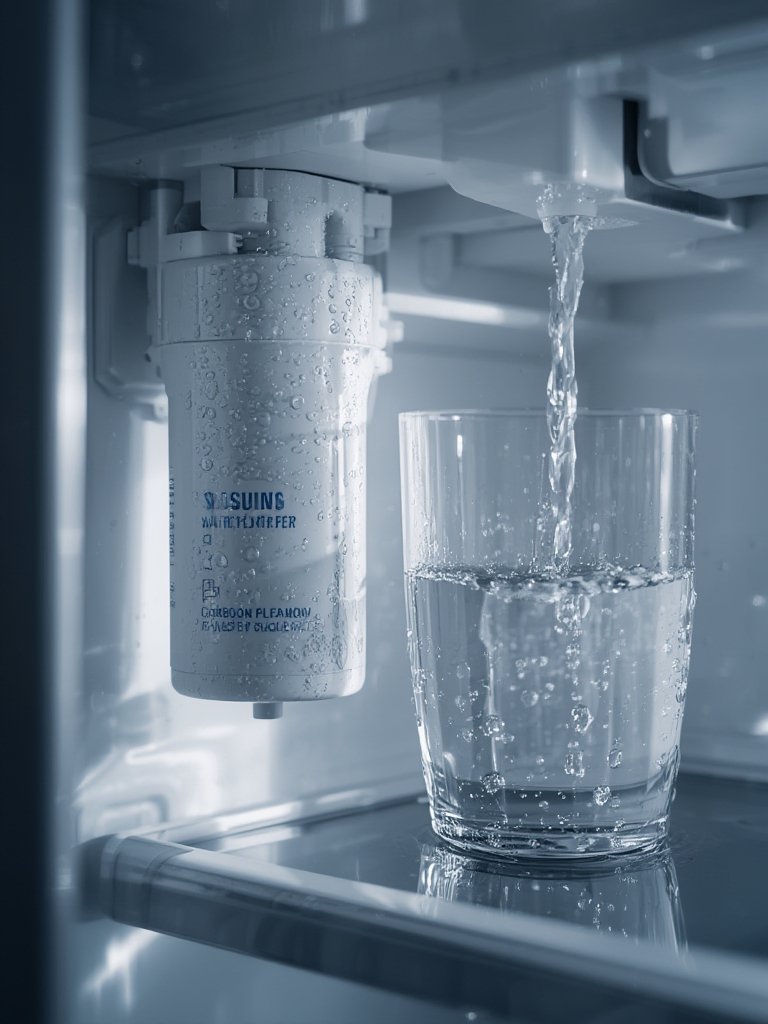 Best Samsung Water Filter for Clean and Fresh Drinking Water (2026) 2 Samsung filter in action