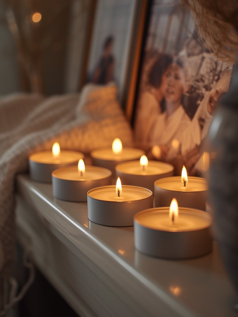 tealight candles in action