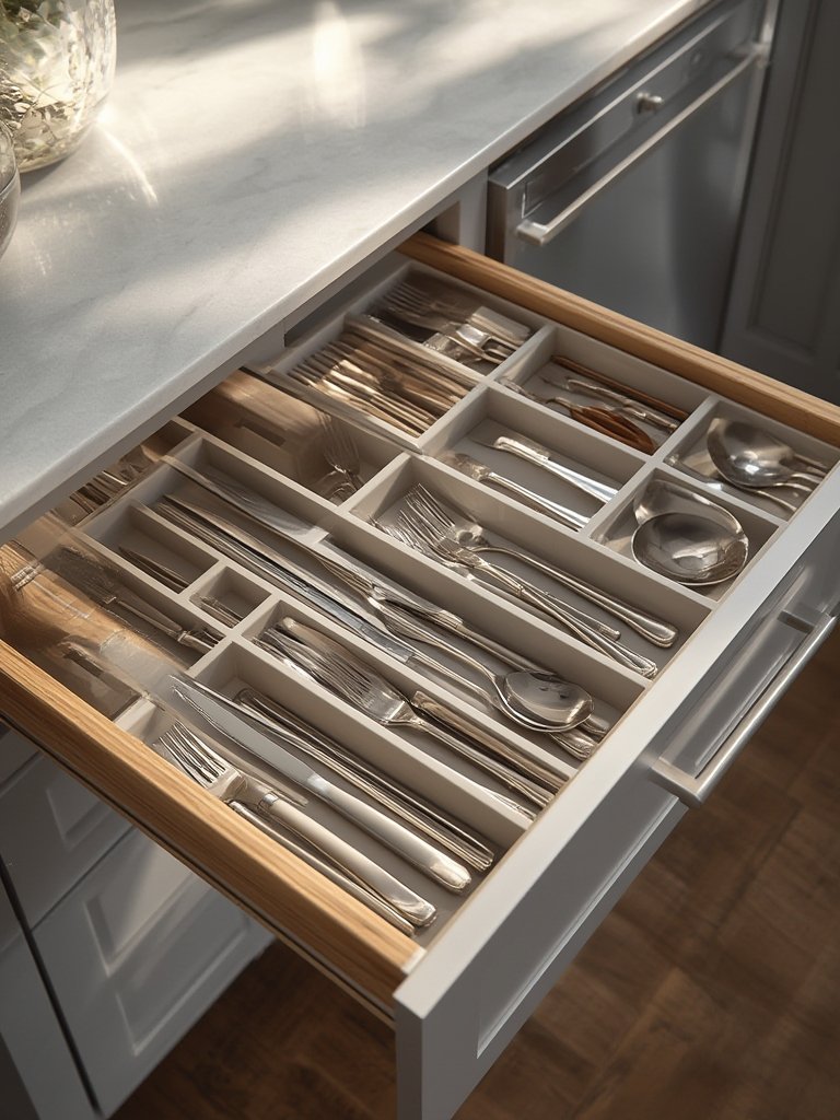 Best Silverware Organizer for Easy Access and Kitchen Drawer Organization (2026) 2 silverware organizer in action
